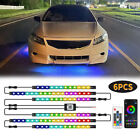 6PCS RGB LED Underglow Light Strip Neon APP & Remote Kit For Honda Accord Civic