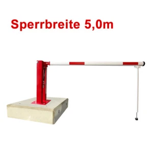 Mobile Schranke Handbetätigt mit Gasdruckfeder Sperrbreite 5,0m; Sperre - Bild 1 von 1