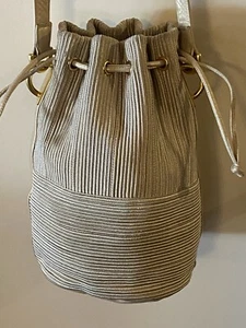 americana by sharif Bucket Bag Corded And Leather EUC - Picture 1 of 8