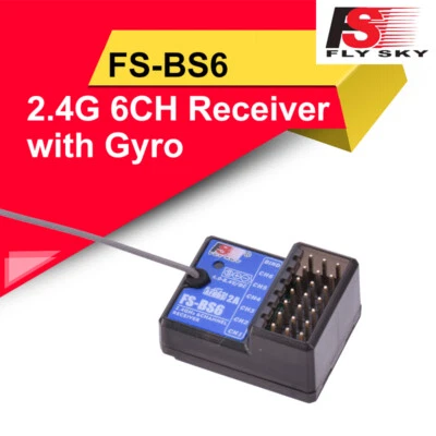 Flysky FS-BS6 2.4G 6CH Receiver with Gyro Stabilization for FS-IT4S FS-GT5 - Image 1 of 4
