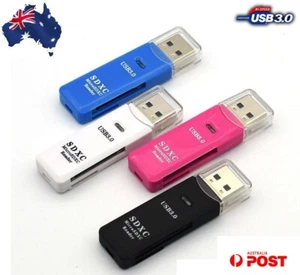 USB 3.0 SD SDHC SDXC Memory Card Reader Micro SD Micro SDXC - Picture 1 of 5