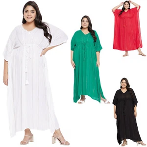 Womens Fashion Full Length Dresses Party Lurex Long Dress Plus Size Kaftan Gown - Picture 1 of 37