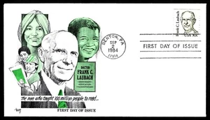 USA, SCOTT # 1864, MARG FDC COVER OF DOCTOR FRANK C. LAUBACH YEAR 1984 - Picture 1 of 1
