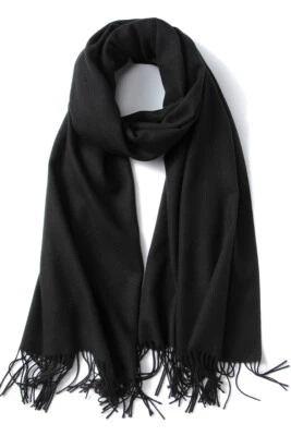 Mujeres Hombres Invierno Cálido Sólido Pashmina Cachemira Algodón Chal Bufanda Envoltura Foto 1 de 4