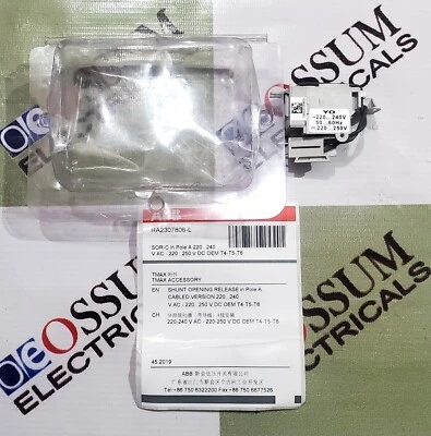 ABB TMAX SHUNT COIL SERIES T4-T5-T6 VOLTAGE 220-240VAC/220-250VDC FAST SHIPPING - Image 1 of 4