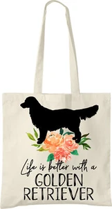 Bolso de mano Golden Retriever Life is Better - Imagen 1 de 1