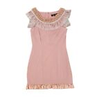 Gerry Shaw Pink Pearl Beaded Cocktail Dress Women's Size 8 Event Barbie Formal