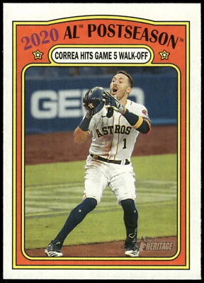 2021 Topps Heritage #23 Carlos Correa AL Postseason - Image 1 of 2