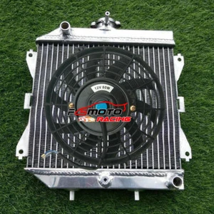 Aluminum Radiator+Fan For 2007-2014 Honda Rancher 420 TRX420 Foreman 500 TRX500 - Picture 1 of 7