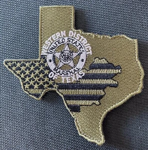 US Marshals Service WDofTX State Shape + Hook Rare * Geniune Kokpelli Patch * - Bild 1 von 1