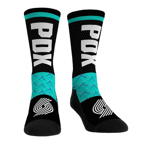 Rock Em Socks Portland Trail Blazers 2022/23 City Edition Crew Socks Cover