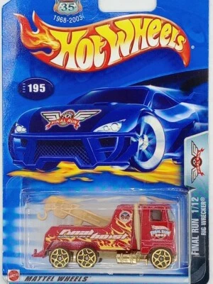 Hot Wheels 2003 Final Run Series #195 Rig Wrecker Red With Gold PR5s Rims - Image 1 of 3