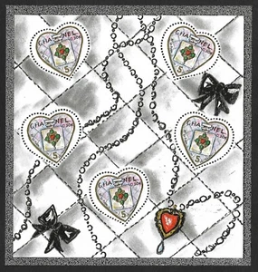 Sheetlet Block 2004 No.66 New France Stamps - Valentine's Day Karl Lagerfeld - Picture 1 of 2