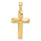 14K Yellow Gold Polished Cross Pendant L-1.15 Inch, W-0.58 Inch 1.79 gram