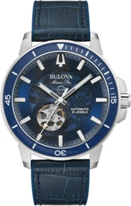 Bulova 96A291 Marine Star Heartbeat Automatic Mens Watch NEW WITH TAGS BOXED - Picture 1 of 4