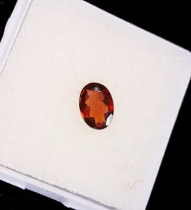 0.88 Ct Loose Gemstone Red Garnet Unheated Untreated Certified Oval Shape Gem - Picture 1 of 8