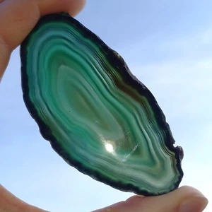 Green Agate Slice Slice Agate Zen Garden No.4 Agate Slice Sensitivity - Picture 1 of 2