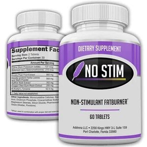 No-Stim Non Stimulant Fat Burner Diet Pills That Work- Appetite Suppressant &... - Picture 1 of 6