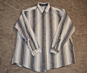 Vintage Carhartt Striped Brushpopper Button Down Shirt Size XL Western Cowboy - Picture 1 of 12