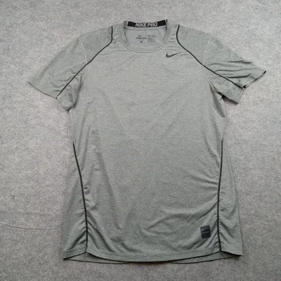 Nike Shirt Mens Medium Gray Dri-Fit Pro Fitted Athletic Compression Training - Image 1 of 4