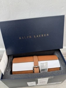 Ralph Lauren Toledo Leather 3 Watch Roll Box Case Brown RRP £395 - Picture 1 of 5