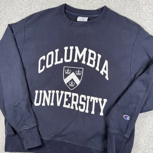 Champion Sweater Columbia University Crewneck Blue Large  Reverse Weave Pullover - Picture 1 of 6
