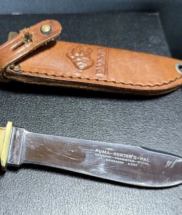Rare Pre-64 Puma 6397 Hunters-Pal Knife German Pumaster Steel + Sheath - Image 1 of 4