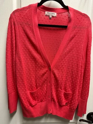 Juicy Couture Mujer Cárdigan Naranja Suéter Talla XL/NUEVO SIN ETIQUETAS 816 Foto 1 de 3