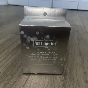 New-Pier one Imports. White LED Glimmer Lights. 20 FT. LONG. Christmas Decor - Picture 1 of 4