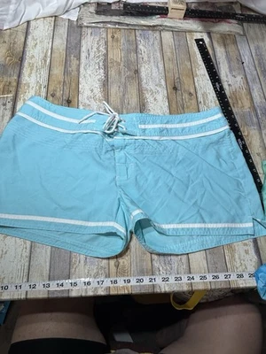 Pantalones cortos de natación Joe Boxer para mujer con corbata frontal azul con rayas blancas talla XL Foto 1 de 4