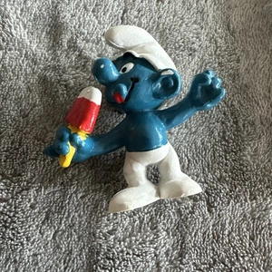 Smurf Popsicle Vintage Smurfs* 1980 peyo SCHLEICH PVC FIGURE - Picture 1 of 3