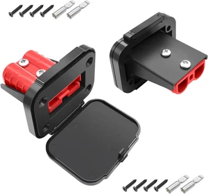 Anderson Stecker 2 Stück 50 A Schnellkupplung Drahtverbinder mit Halterung und Kappe 12-6 AWG - Bild 1 von 12