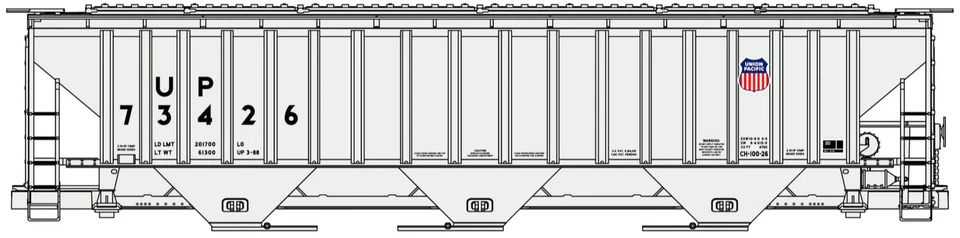 Kit tolva cubierta estándar Accurail 8138 HO Pullman Union Pacific UP #73426 Foto 1 de 1
