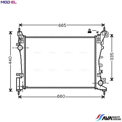 RADIATOR ENGINE COOLING OL2574 FOR VAUXHALL CORSA/Mk/IV/VAN/III ADAM CORSAVAN - Image 1 of 4