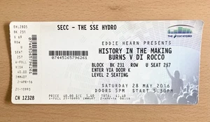 RICKY BURNS VS MICHELE DI ROCCO 2016 GLASGOW WORLD CHAMPIONSHIP BOXING TICKET - Picture 1 of 1