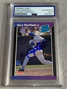 MILWAUKEE BREWERS- GARY SHEFFIELD AUTOGRAPH 1989 DONRUSS RC #31 PSA/DNA SLAB - Picture 1 of 2