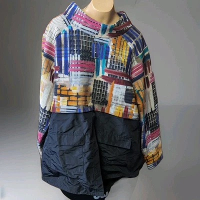 Kozan Women's Robin Mock Neck Tunic Art To Wear Abstract Lagenlook Sz L - Image 1 of 4