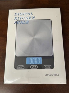 K90H Digital Kitchen Food Scale, Up To 33lbs, Black, 21.2•14.9•1.7CM NEW - Picture 1 of 2