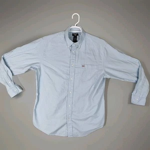 Polo Ralph Lauren Button Up Shirt Mens Extra Large Blue Long Sleeve Embroidered - Picture 1 of 4