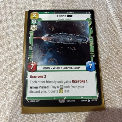 Star Wars Unlimited Home One Alliance Flagship Non-Foil Card 102/252 - Image 1 of 2