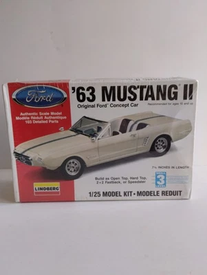 Model Kit 1/25 Lindberg Ford Mustang ll 1963  Kit. No.72169 - Immagine 1 di 4