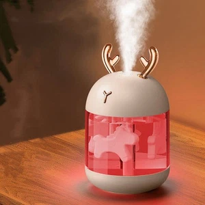 1PC Mini Cartoon USB Humidifier Home Mute Colorful Light Humidifier (White) - Picture 1 of 12