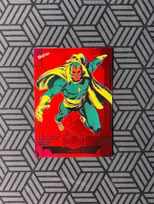 2023 Skybox Metal Universe Avengers VISION 66/100 Precious Metal Gems Red #117 - Image 1 of 2