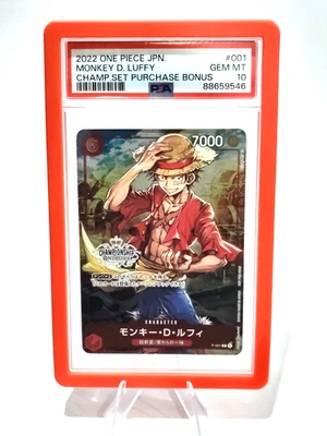 2022 one piece japanese MONKEY D. LUFFY championship set p-001 GRADED PSA 10 - Image 1 of 2