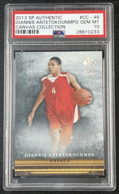 GIANNIS ANTETOKOUNMPO PSA 10 2013-14 SP ПОДЛИННЫЙ #CC-46 ДЕБЮТАНТ ХОЛСТ COLL 233 - Изображение 1 из 2
