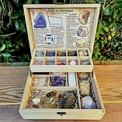 Coffret du Collectionneur - 30 minéraux et accessoires dans un coffret Découv... - Photo 1/4
