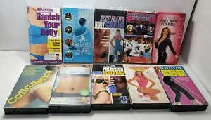 10 Exercise VHS lot Darrin Callanetics Walk Away Kathy Smith Body Sculpting Abs - Picture 1 of 12