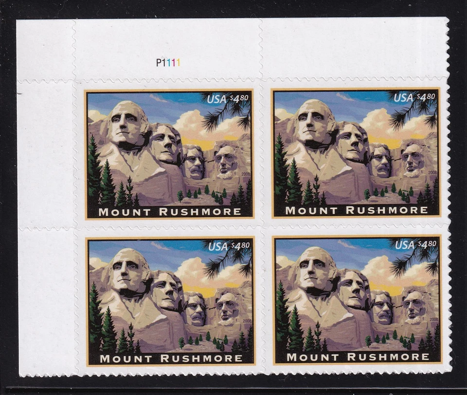 2008 Mt. Rushmore $4.80 Sc 4268 MINT plate block of 4 MNH UL - Image 1 of 1