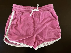 Mini Boden girls 7 years pink terry shorts white trim - Picture 1 of 3
