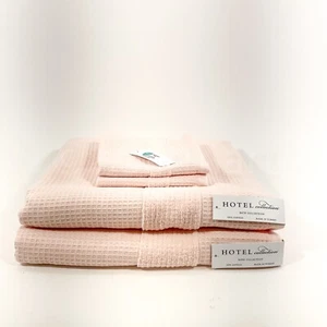 Hotel Collection 2 Bath 2 Wash Cloth Towel - 4 Set Pink Made in Turkey New - Picture 1 of 8